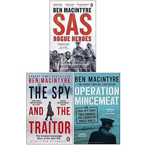 Ben MacIntyre Collection 3 Books Set (SAS Rogue Heroes, The Spy and the Traitor, Operation Mincemeat)